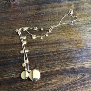 J Crew Gold Mirror Ornament Necklace